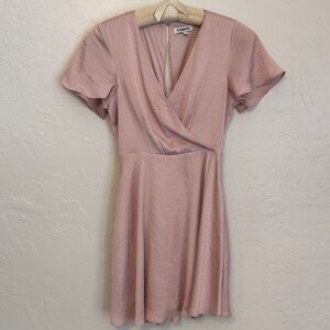 Express Blush Pink Satin Mini Dress XXS